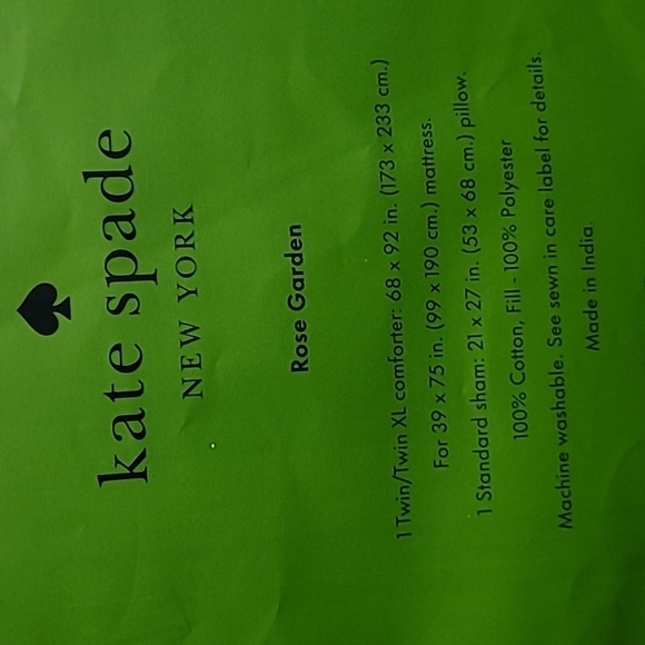 Kate Spade New york Twin XL Comforter Set Rose Garden Pattern Color Flor… - Picture 4 of 11